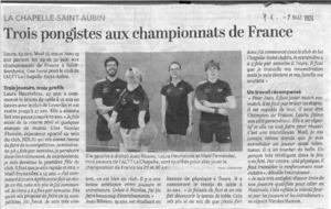 Article de Presse - Championnats de France