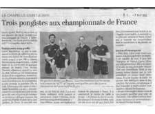 Article de Presse - Championnats de France