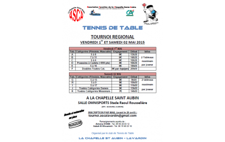 Tournoi Régional