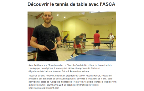 Article Ouest France du 20/06/17