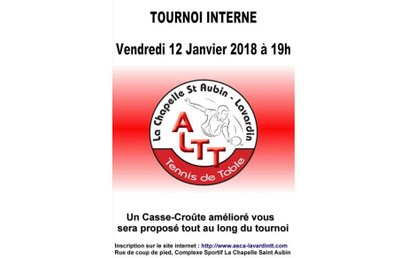 Inscription Tournoi Interne 