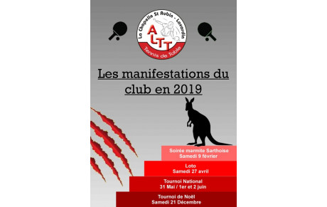 Les événements du Club en 2019