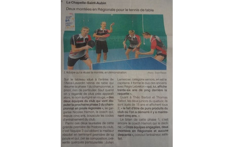 Article Ouest France du 13 décembre 2019