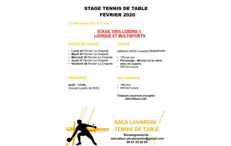 2 Semaines de Stage en Février !!