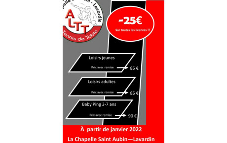 -25€ sur toutes les licences